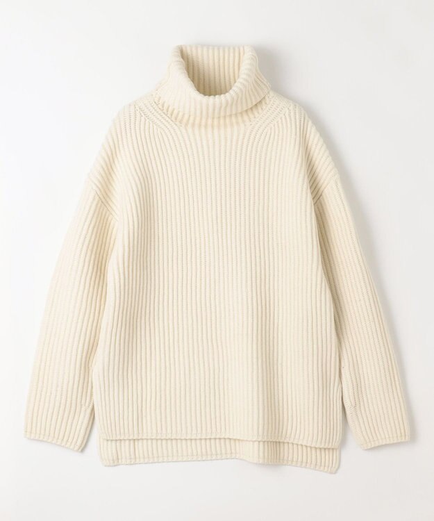 JOSEPH 【FOUNDATIONS】【AW23】カーディガンステッチ　ハイネックニット Ivory