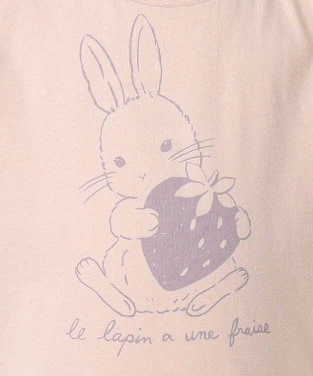 ANY KIDS オーガビッツアニマルTシャツ ピンク（うさぎ）