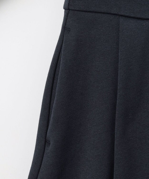 ANY KIDS レース襟付き長袖ワンピース ネイビー