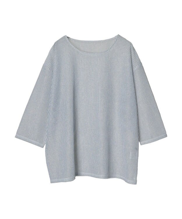 CRAFT STANDARD BOUTIQUE シアーストライププルオーバー Blue