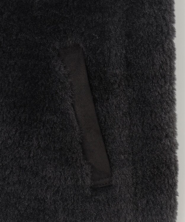 自由区 リバーシブルエコメリノムートン ジレ アッシュ