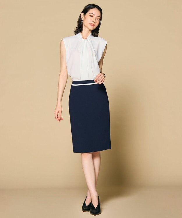 BEIGE， 【L-size】ANITA / ノースリーブタックブラウス White