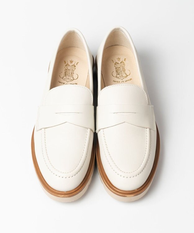 BONTRE 【BONTRE/ボントレ】タンクソールコインローファー アイボリー