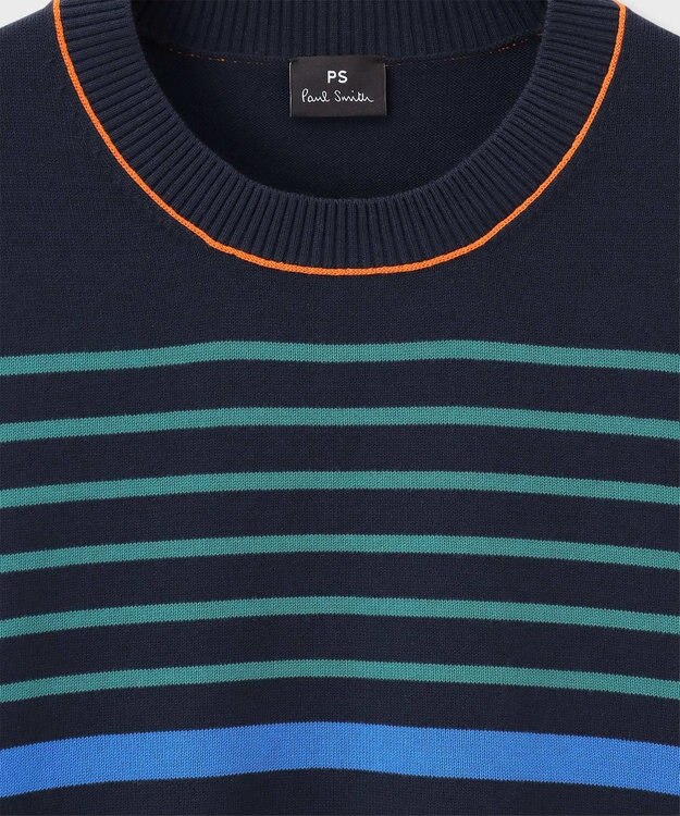 Paul Smith 【洗える】コントラスト ボーダー ニット ネイビー