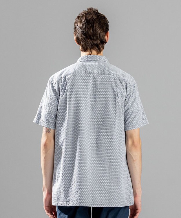 JOSEPH HOMME アロージャガードストレッチ　半袖シャツ ライトグレー系