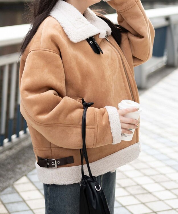 WEGO ボアフライトジャケット ベージュ