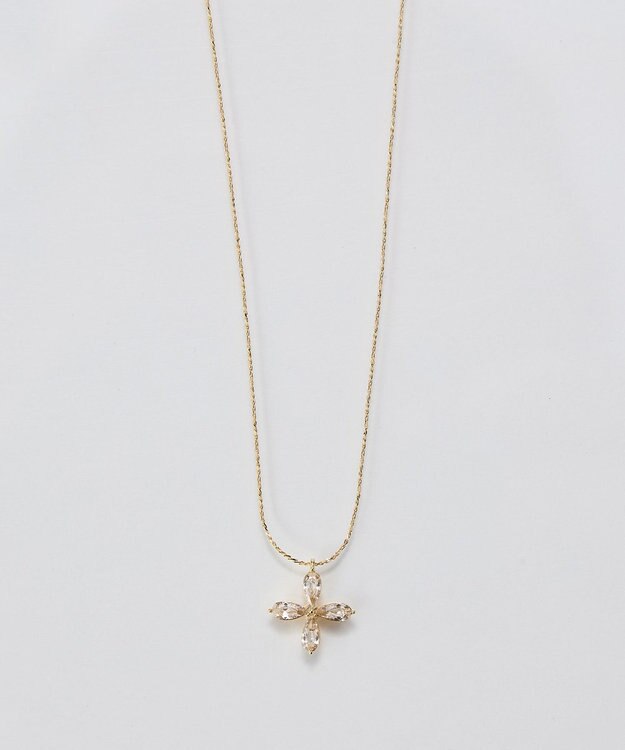 Phoebe 【金属アレルギー対応】フォーペタルズビジューネックレス/ニッケルフリー ゴールド ゴールド