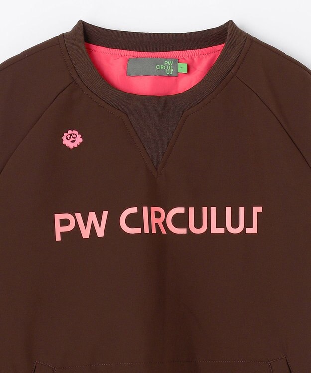 PW CIRCULUS 【3層レイヤー構造ボンディング×中綿キルティング】【WOMEN】中綿プルオーバー  ゴルフウェア レディース ダークブラウン系