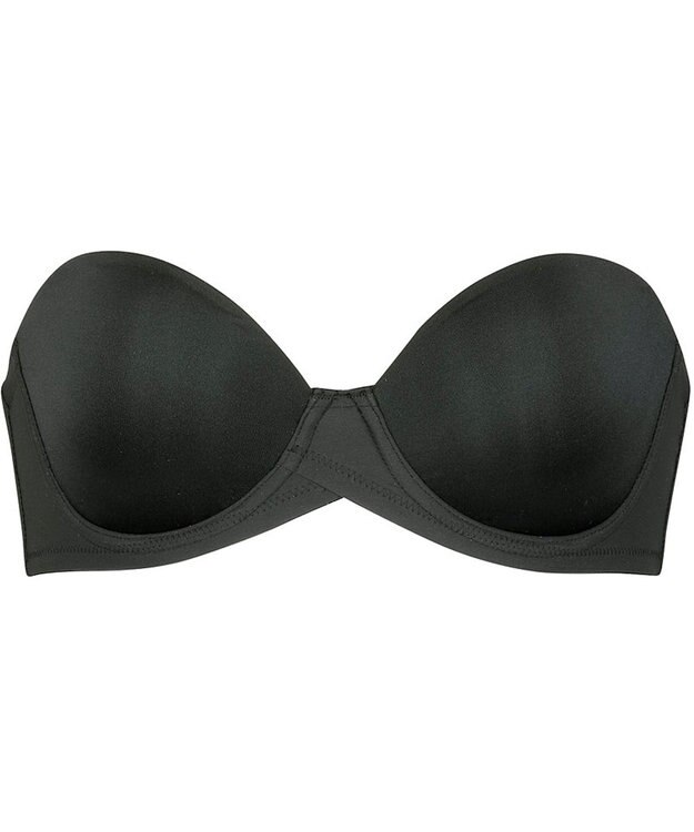 WACOAL ブラジャー ストラップレス サイズや体型特徴に合わせた設計 アウターにひびきにくい メッシュ素材(カップ肌側) レディース BXC610 /ワコール ブラック