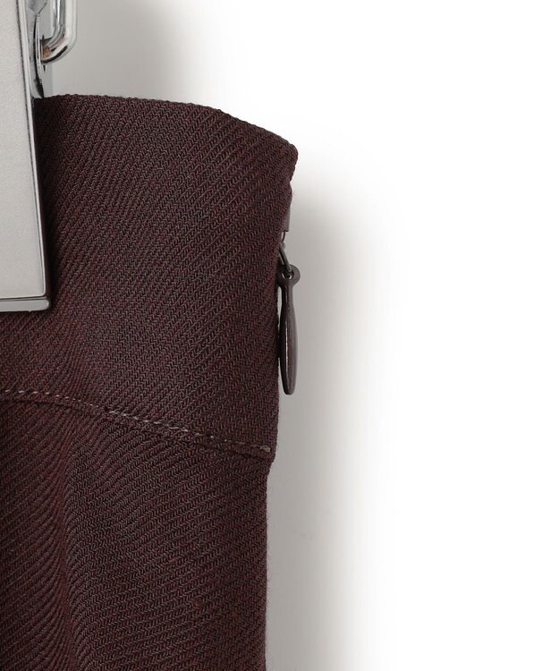 ICB L 【洗える】 シアービエラ フレアスカート ダークブラウン系