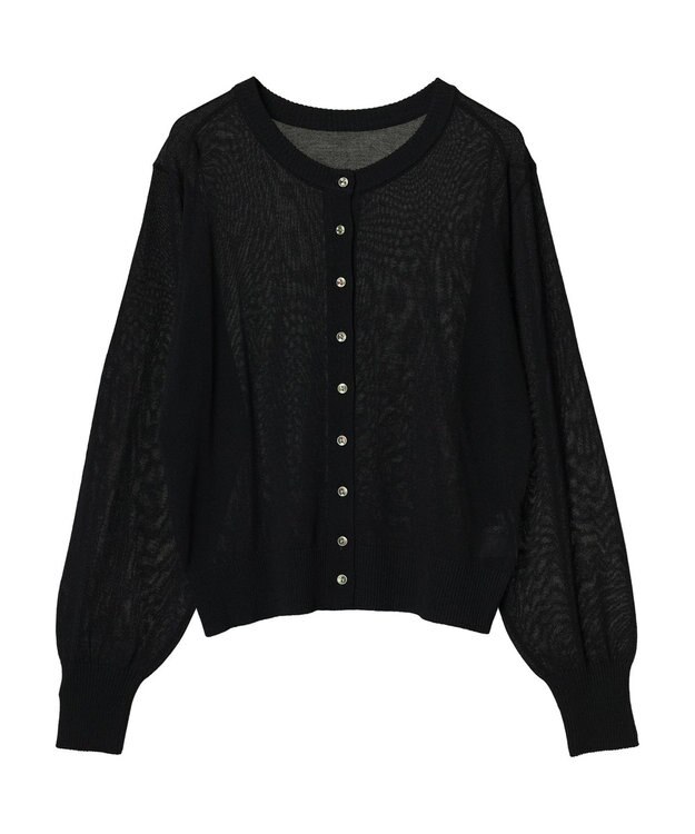 earth music&ecology シアークルーカーディガン Black