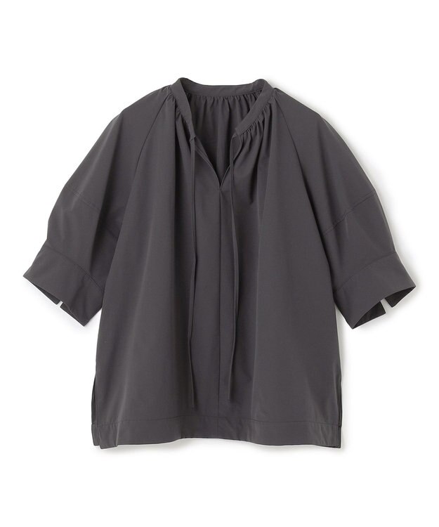 UNFILO FINE MOVE ランタンブラウス [WEB限定]チャコール