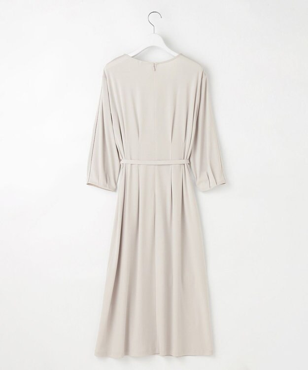 J.PRESS LADIES トリアセスムース フレア ワンピース ライトグレー系