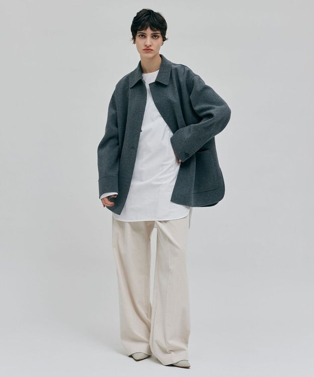 BEIGE， 【洗える】PASTEUR / ウエストベルト付きコーデュロイパンツ Ecru