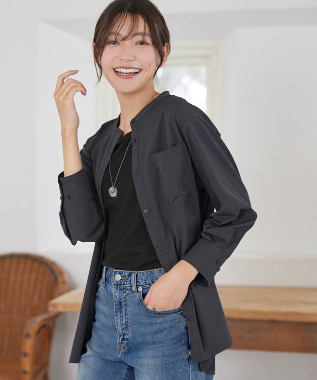 Tiaclasse ストレッチシャツラッシュガード チャコールグレー
