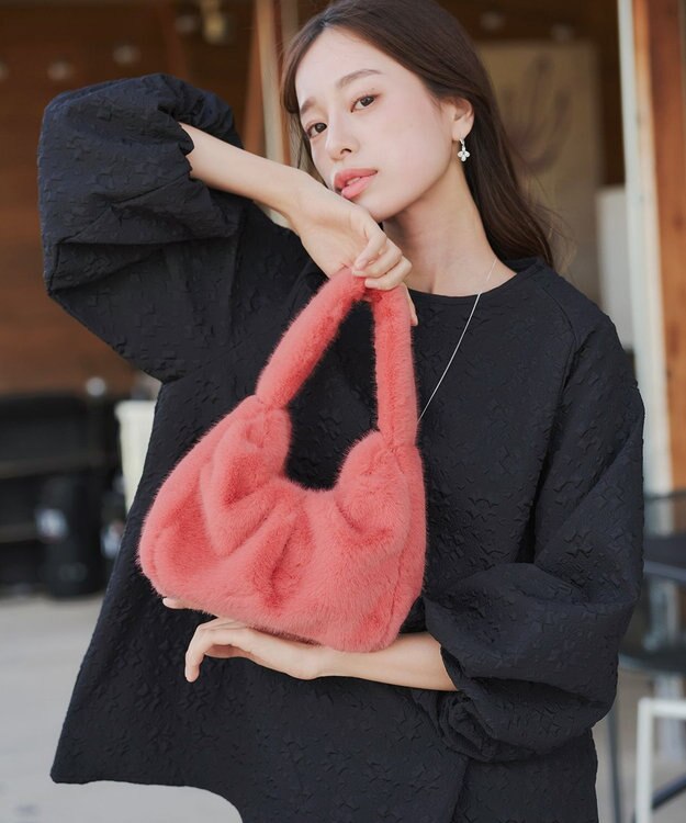 Tiaclasse 【安田美沙子さん着用】フェイクファーバック ピンク