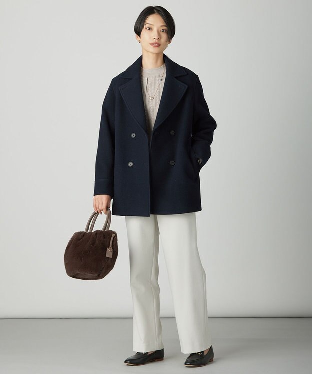 J.PRESS LADIES KNIT BASIC クルーネック ニット ベージュ系