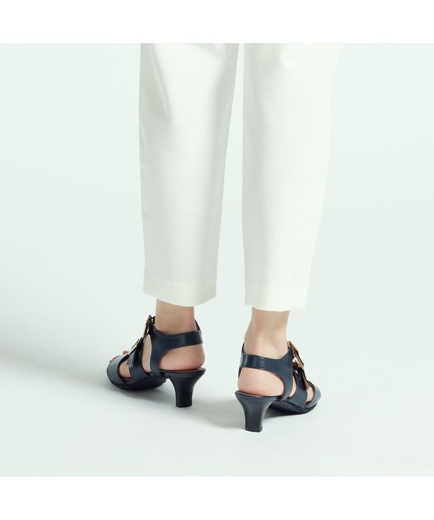 ASICS WALKING ペダラ ヒールサンダル 3E 5.0cmヒール ブルー系