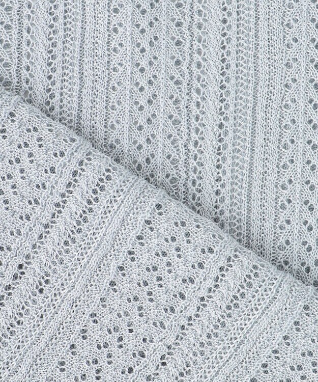 J.PRESS LADIES 【WEB限定カラーあり・洗える】Vis/Peスパーク シアー ニット サックス系