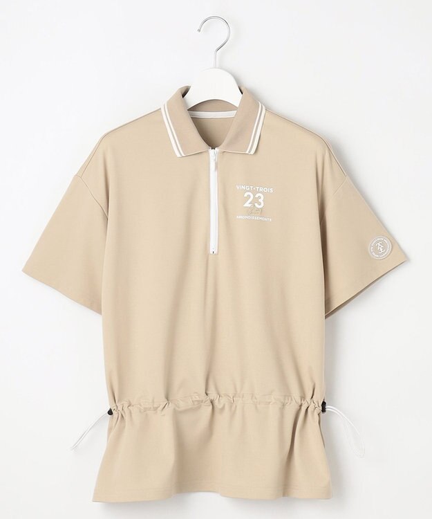 23区GOLF 【辻梨恵プロ着用】ウェストドローコードポロ ベージュ系
