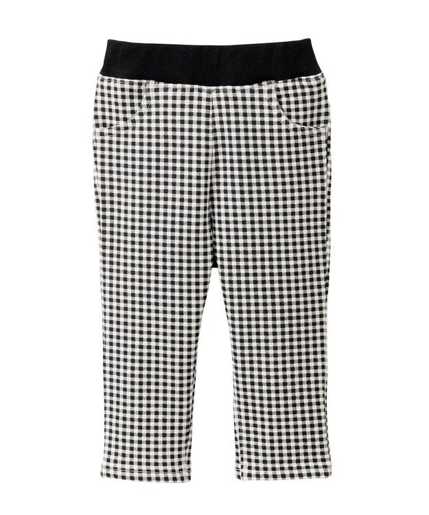 MIKI HOUSE HOT BISCUITS 【80-120cm】 ストレッチシンプルパンツ 黒×白