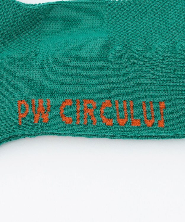 PW CIRCULUS 【MEN】【土踏まずをサポート】ロゴ ショートソックス グリーン