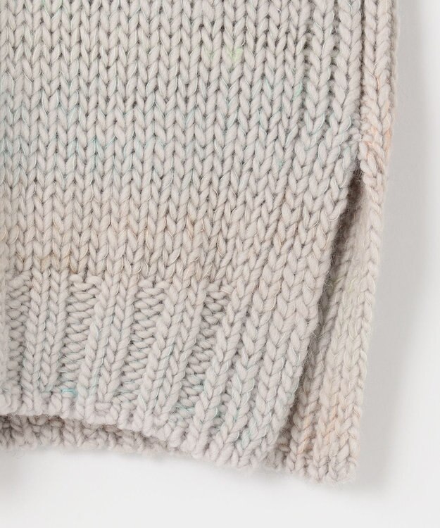 自由区 【Sサイズ有】ボタニカルダイ Vネックカーディガン ベージュ系1