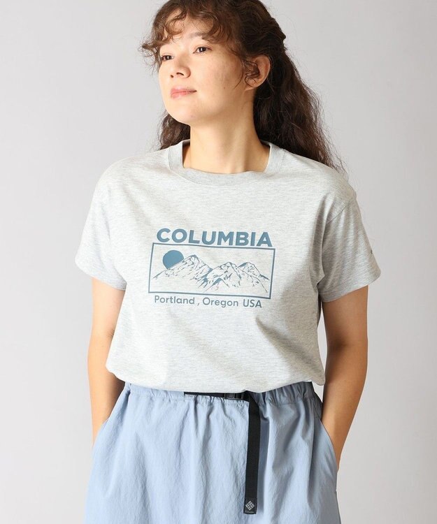 Columbia Columbia/ ウィメンズヤハラフォレストショートスリーブTシャツ /コロンビア Columbia Grey Mountain Graphic