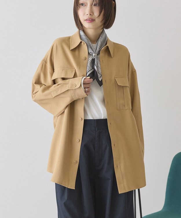 AMERICAN HOLIC ミリタリーシャツ Beige