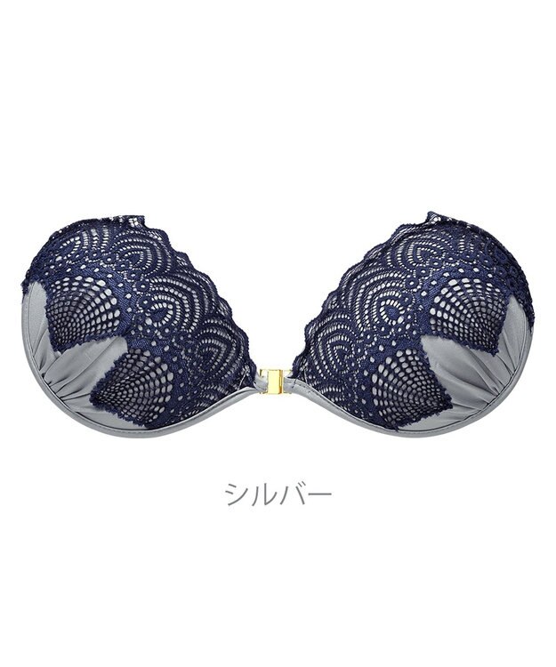 BRADELIS New York 【NuBr / ナチュラルタイプ】ヌーブラ・エアーライト シア デザインヌーブラ ストラップレス バックレス シルバー