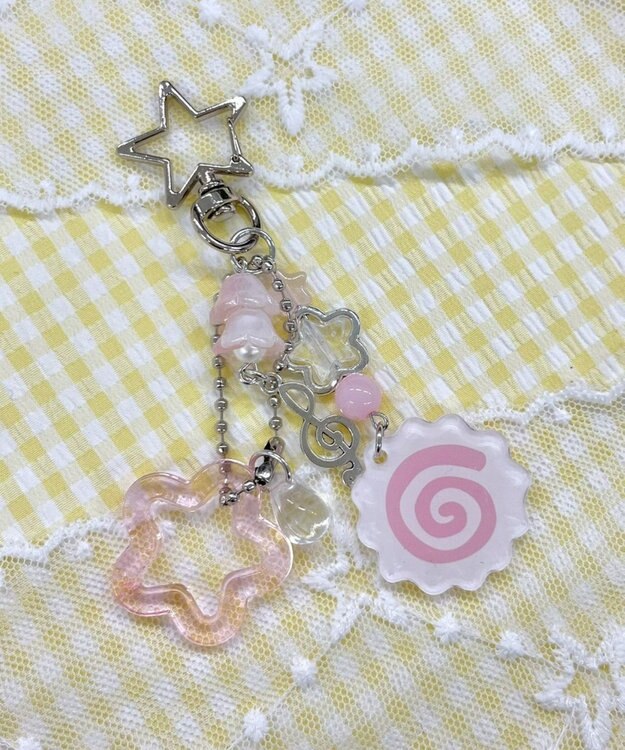 WEGO ぐるぐるビーズキーホルダー 柄3