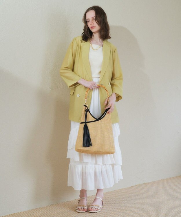 YECCA VECCA シアーテーラードジャケット Ivory