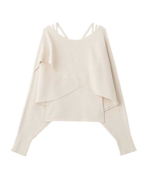 earth music&ecology 【2WAY】SET2点クロスニット＋キャミソール Ivory