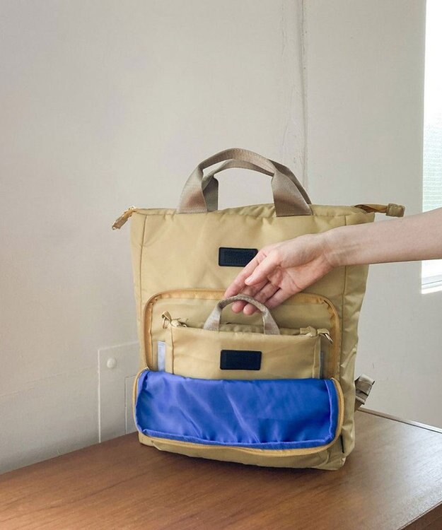 ROOTOTE 1123【トート＆ショルダー＆ポーチ】SN.ベビールー2way.アイロ-A 06：ベージュ