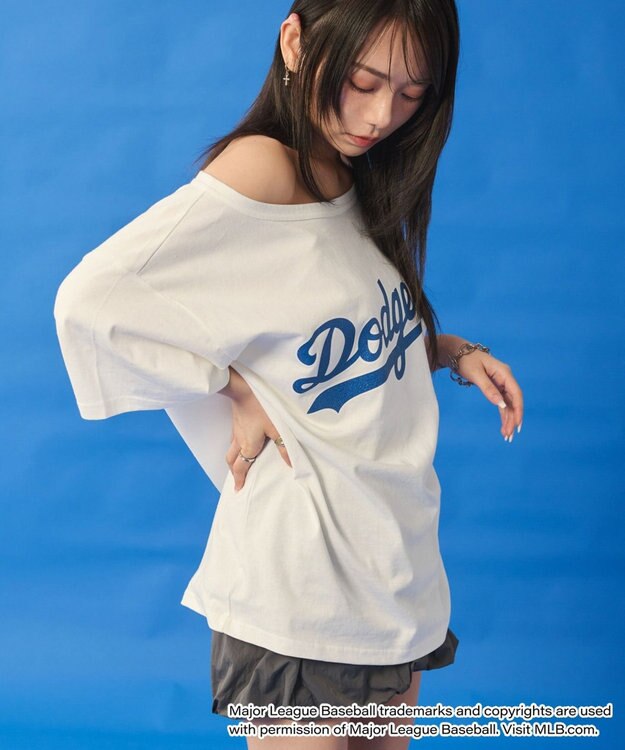 WEGO 別注MLBオフショルビッグT 柄1