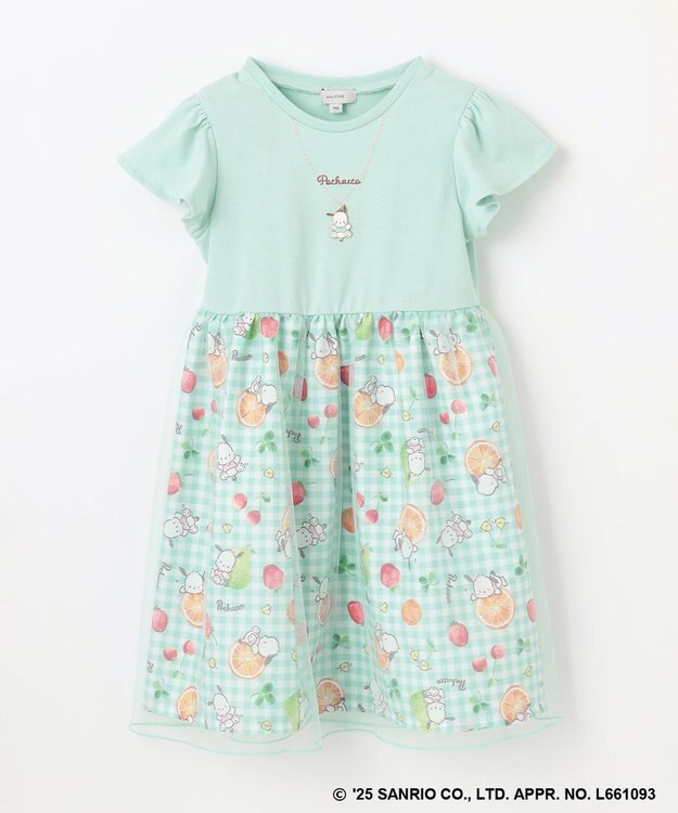 ANY KIDS 【any FAM ×サンリオキャラクターズ】ネックレス風 ワンピース ポチャッコ×ミント