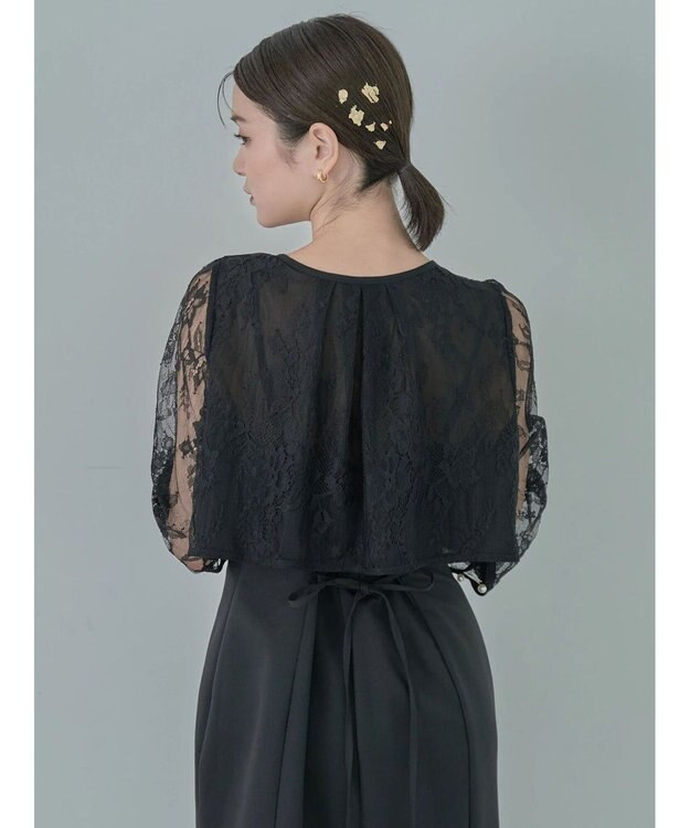 earth music&ecology ＳＥＴ２点　レースブラウス付きナローワンピース Black