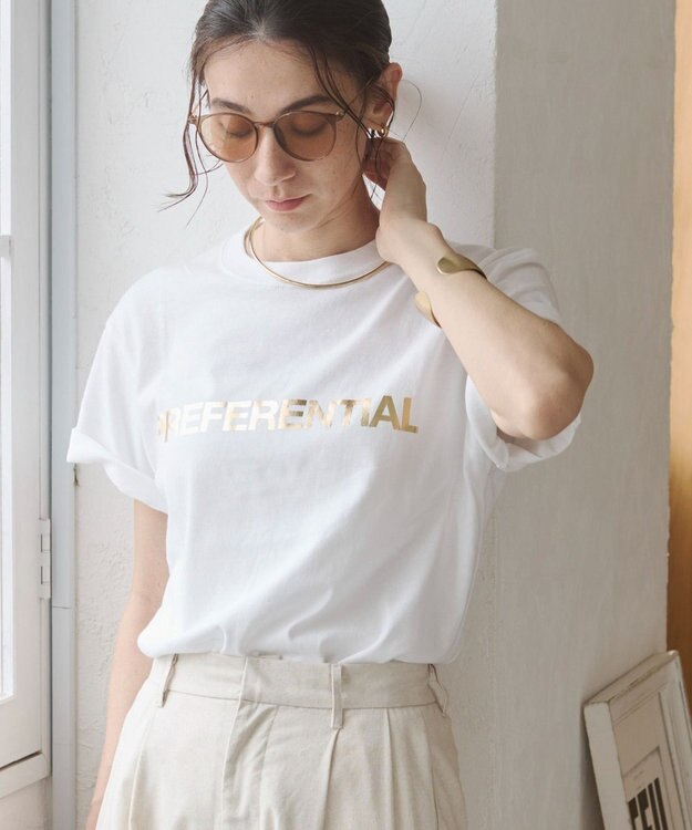WEGO 【ANGIE VINTAGE】フロッキーロゴプリントTシャツ 柄6