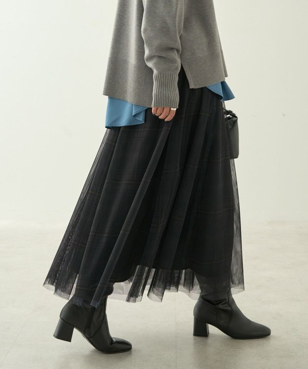 AMERICAN HOLIC チュールギャザースカート Check