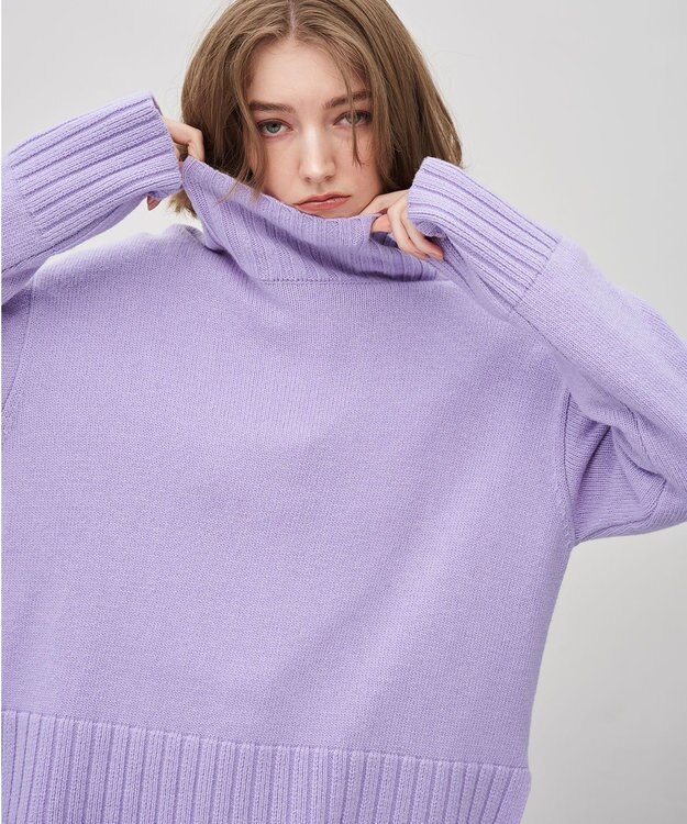 uncrave チャンキーニット プルオーバー ラベンダー