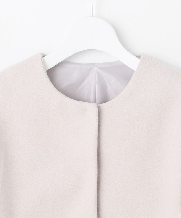 Feroux ペプラムファー ジャケット アイボリー系