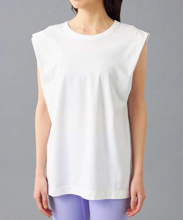 Chacott HandsomeCotton ノースリーブTシャツ ホワイト