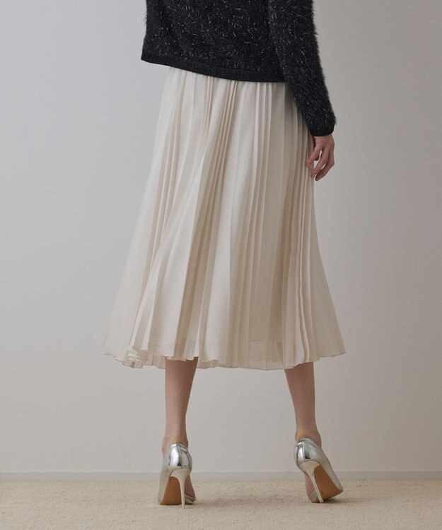 GRACE CONTINENTAL メッシュプリーツスカート キナリ