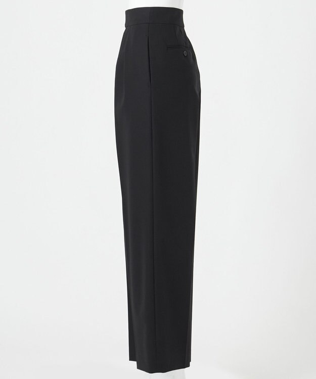 23区 【エステータ】コットンダブルクロス ワイドシルエットパンツ ブラック系