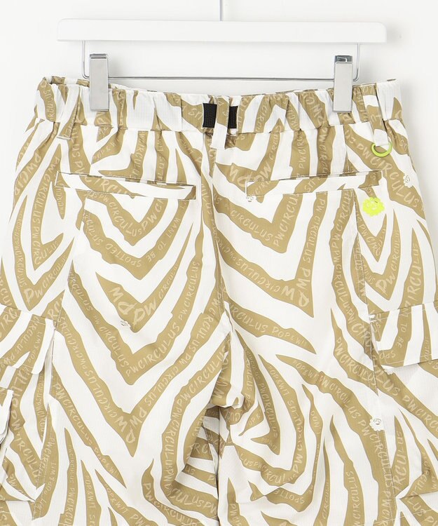 PW CIRCULUS 【高通気 / 軽撥水 / 軽量のDotAir 使用】【MEN】ゼブラ柄ベルテッドショーツ ベージュ系5