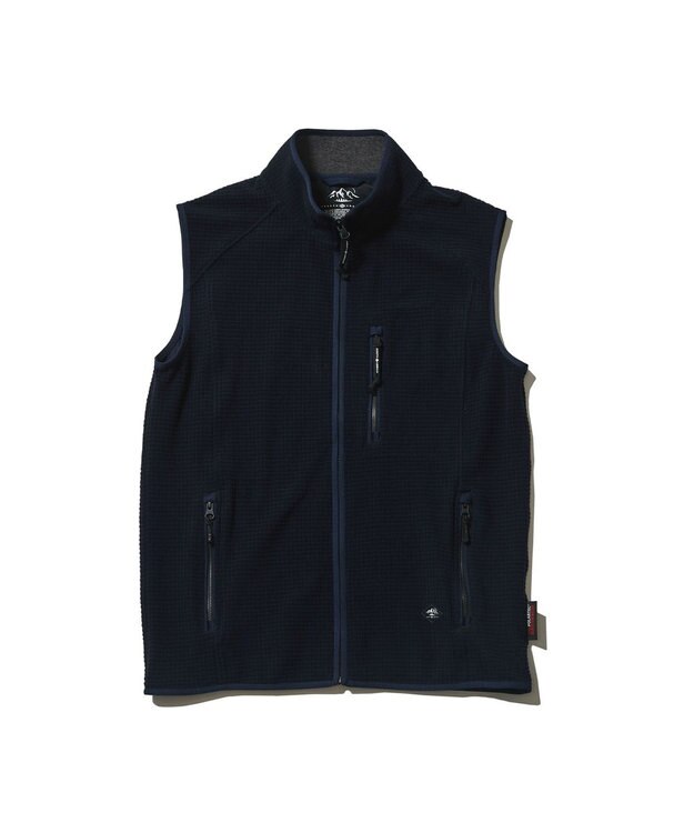 JOSEPH ABBOUD MOUNTAIN 【UNISEX】ポーラテックブロックフリース ベスト ネイビー系