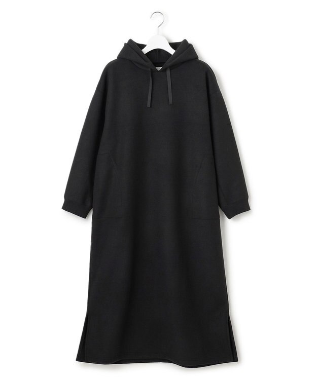 J.PRESS YORK STREET 【WOMEN】NEEDLE JERSEY フード付きワンピース ブラック系