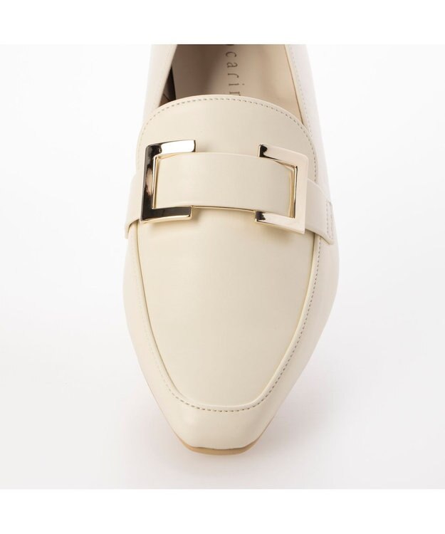 MODE ET JACOMO <carino>バックルローファー ホワイト