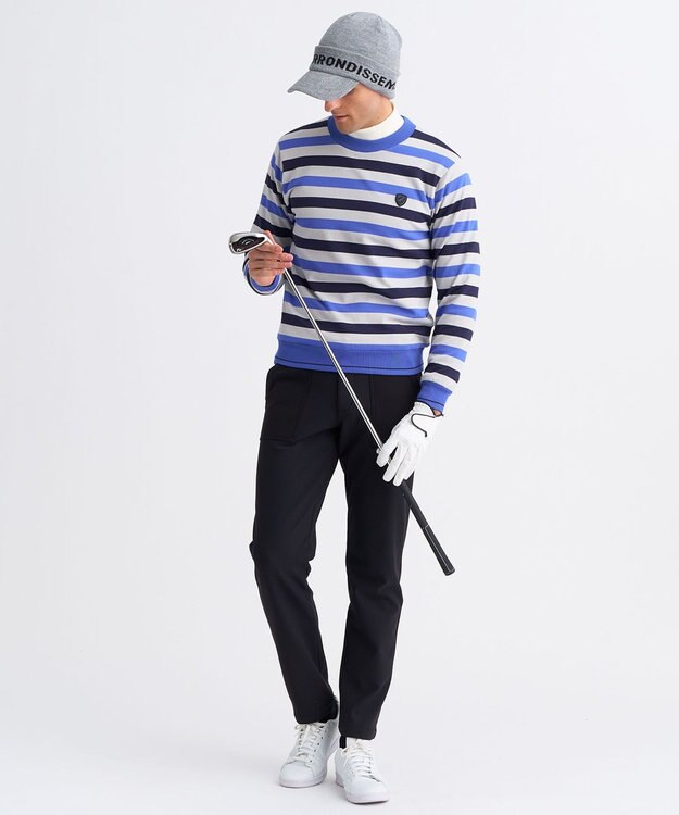 23区GOLF  【MEN】リバーシブルニット 防風裏地 2WAY ライトグレー系1