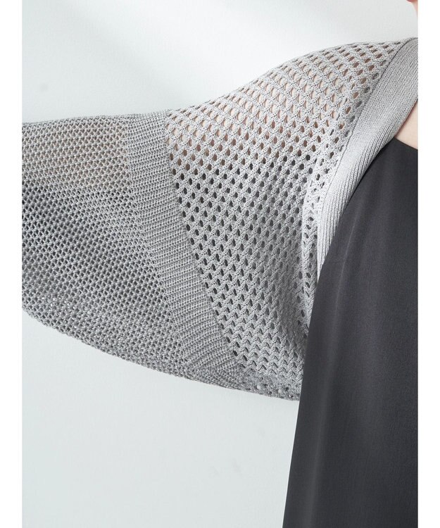 earth music&ecology メッシュボレロ Gray